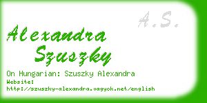 alexandra szuszky business card